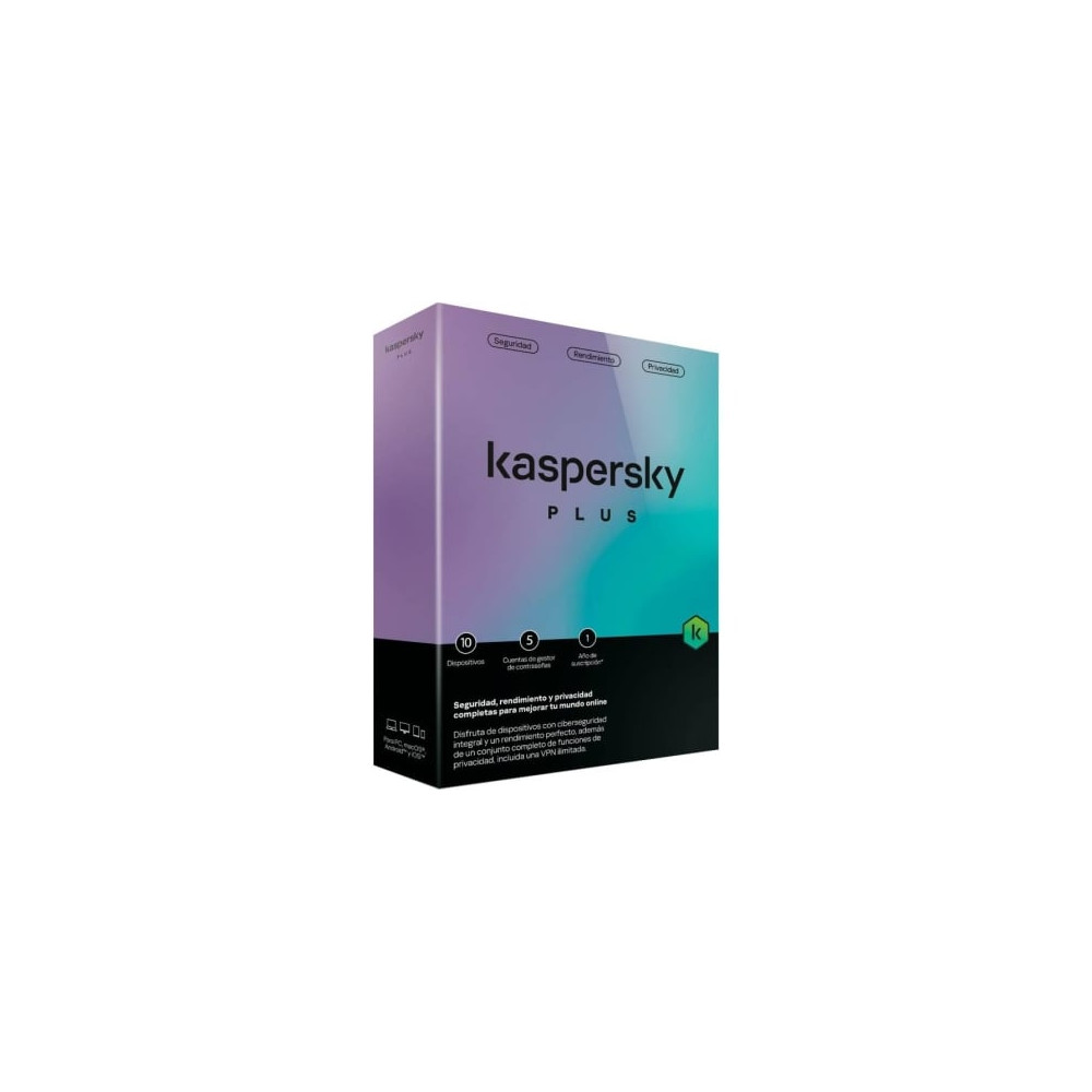 Antivirus Kaspersky Plus/ 10 Dispositivos/ 1 Año | Antivirus