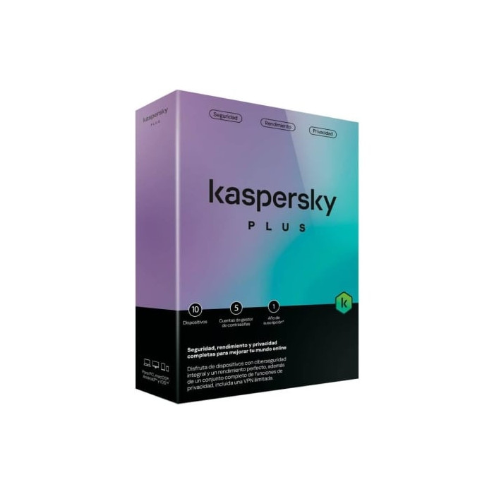 Antivirus Kaspersky Plus/ 10 Dispositivos/ 1 Año | Antivirus