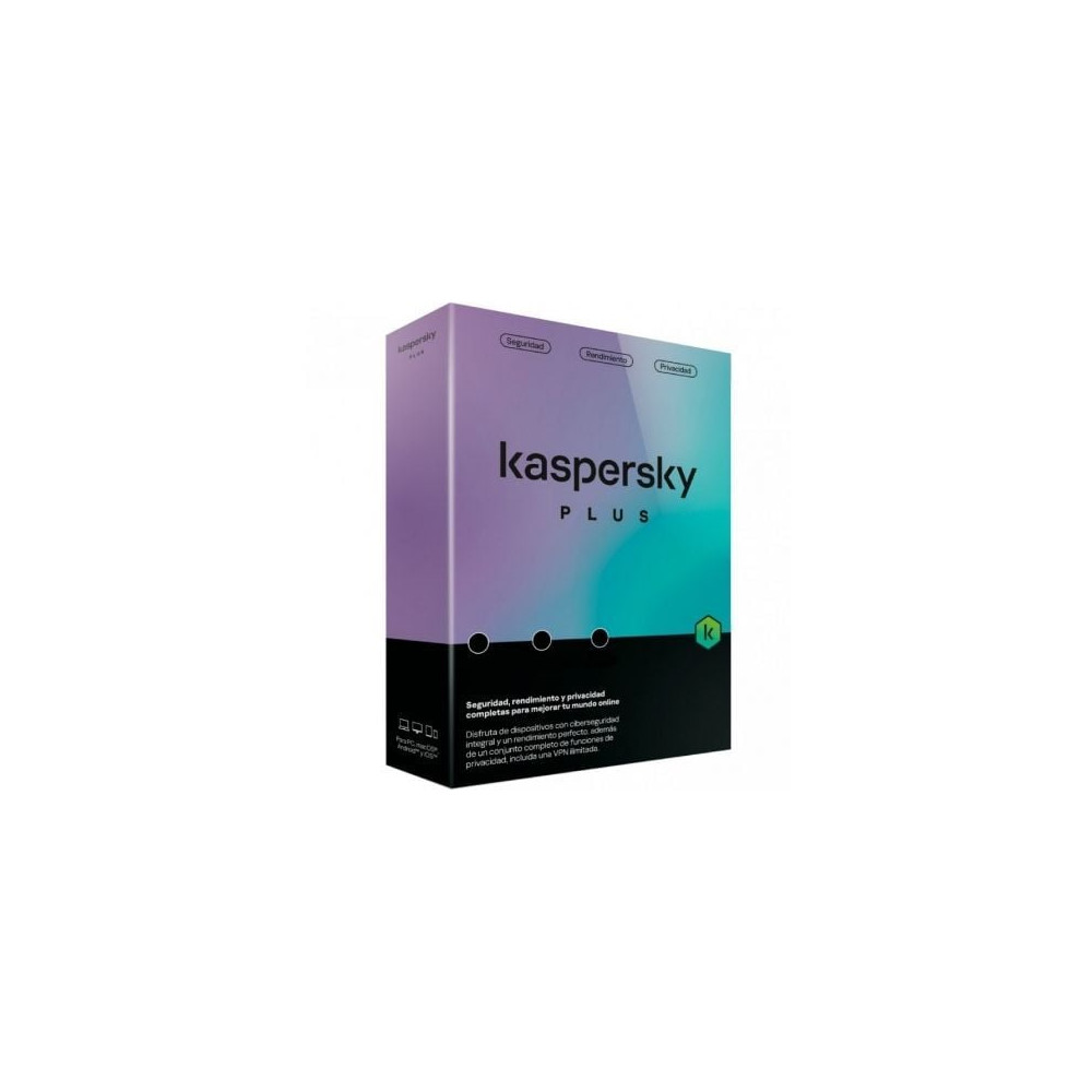 Antivirus Kaspersky Plus/ 3 Dispositivos/ 1 Año | Antivirus