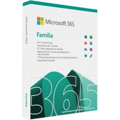 Microsoft 365 Familia/ 6 Usuario/ 1 Año/ 5 Dispositivos | Office