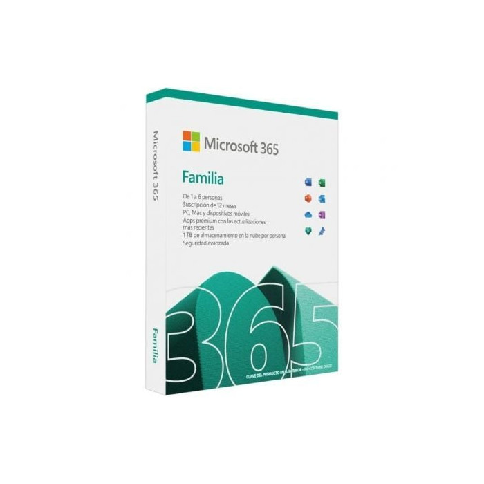 Microsoft 365 Familia/ 6 Usuario/ 1 Año/ 5 Dispositivos | Office