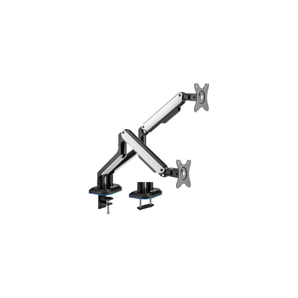 Soporte Gaming para 2 Monitores Aisens DT32TSR-297/ hasta 9kg/ con Iluminación RGB | Soportes