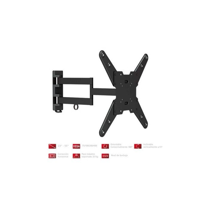 Soporte de Pared Orientable/ Inclinable Fonestar STV-683N para TV de 23-55'/ hasta 35kg | Soportes