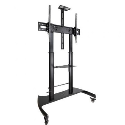 Soporte de Suelo con Ruedas Inclinable/ Nivelable TooQ FS20404HM-B para TV de 60-100'/ hasta 100kg | Soportes