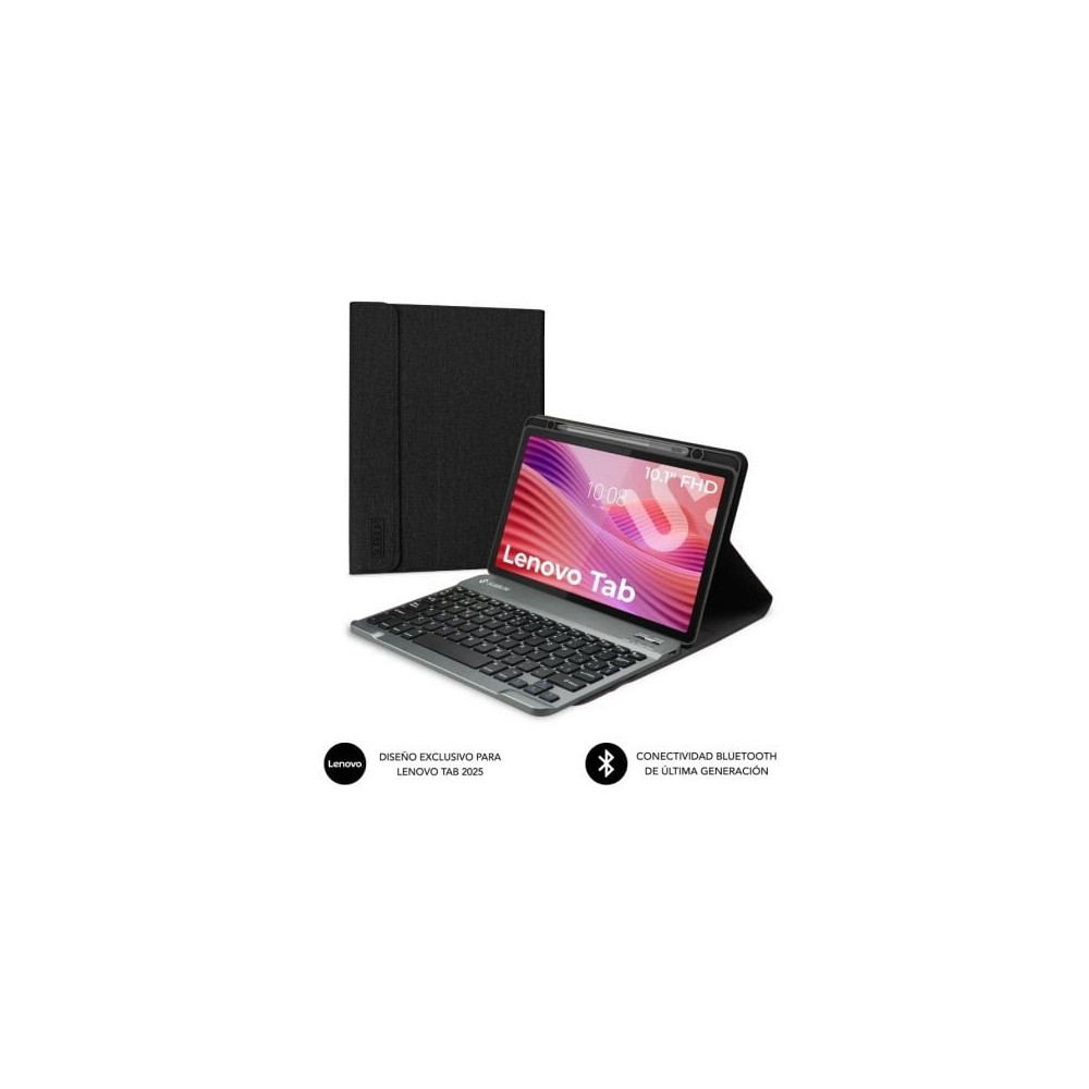 Funda con Teclado Subblim Shock Case Lenovo Tab 10.1' 2025/ Negra | Fundas