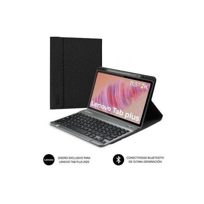 Funda con Teclado Subblim Keytab Pro BT Lenovo Tab 2025 11.5'/ Negra | Fundas