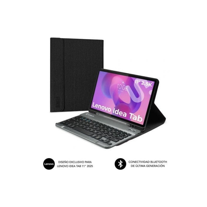 Funda con Teclado Subblim Keytab Pro BT Lenovo Idea Tab 11' 2025/ Negra | Fundas