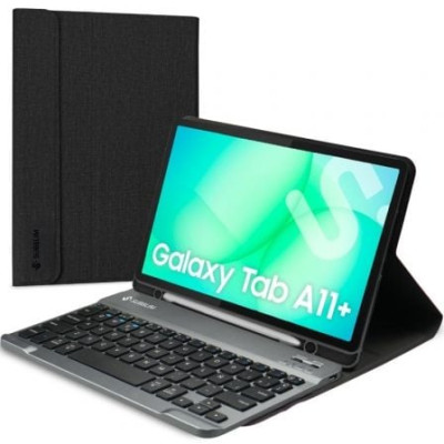 Funda con Teclado Subblim KeyTab Pro BT para Tablets Samsung Galaxy A11+/ Negra | Fundas