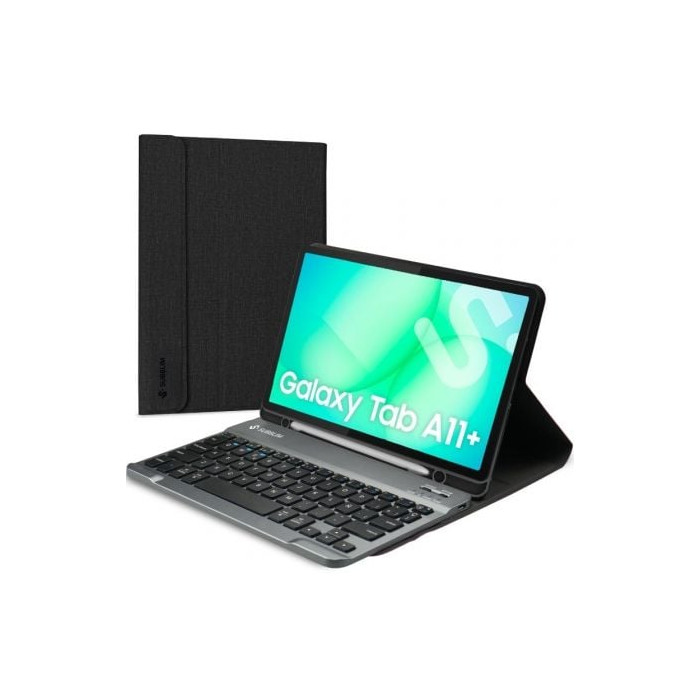 Funda con Teclado Subblim KeyTab Pro BT para Tablets Samsung Galaxy A11+/ Negra | Fundas