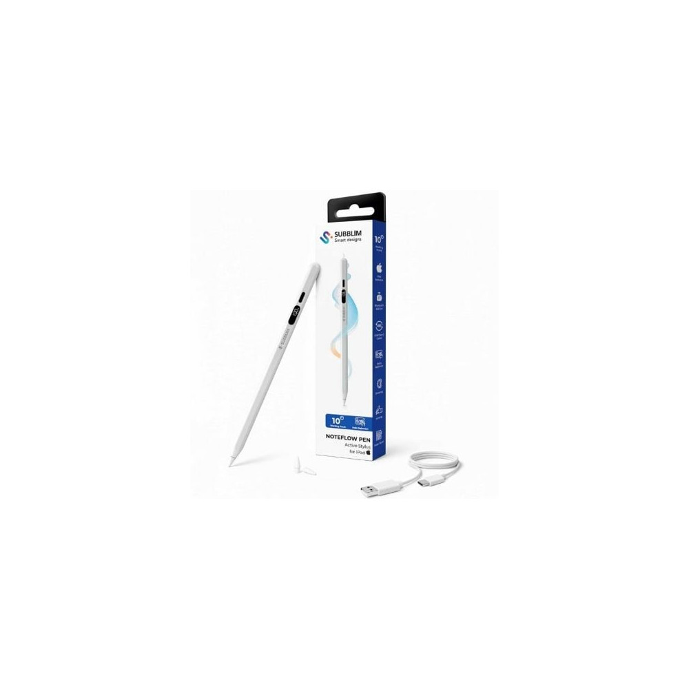 Lápiz Electrónico Subblim NoteFlow Pen para iPad/ Blanco | Lápices