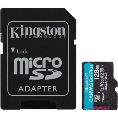 Tarjeta de Memoria Kingston CANVAS Go! Plus 128GB microSD XC con Adaptador/ Clase 10/ 200MBs | Tarjetas de Memoria