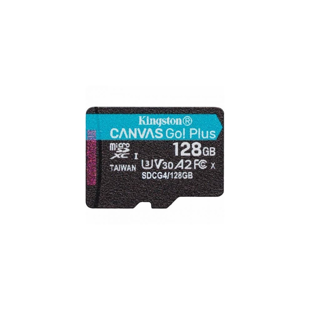 Tarjeta de Memoria Kingston CANVAS Go! Plus 128GB microSD XC/ Clase 10/ 200MBs | Tarjetas de Memoria