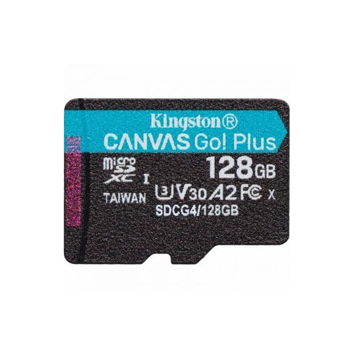 Tarjeta de Memoria Kingston CANVAS Go! Plus 128GB microSD XC/ Clase 10/ 200MBs | Tarjetas de Memoria