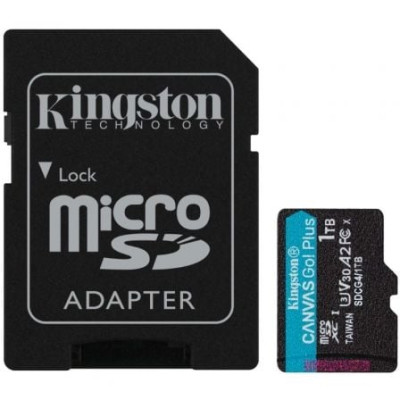 Tarjeta de Memoria Kingston CANVAS Go! Plus 1TB microSD XC con Adaptador/ Clase 10/ 200MBs | Tarjetas de Memoria