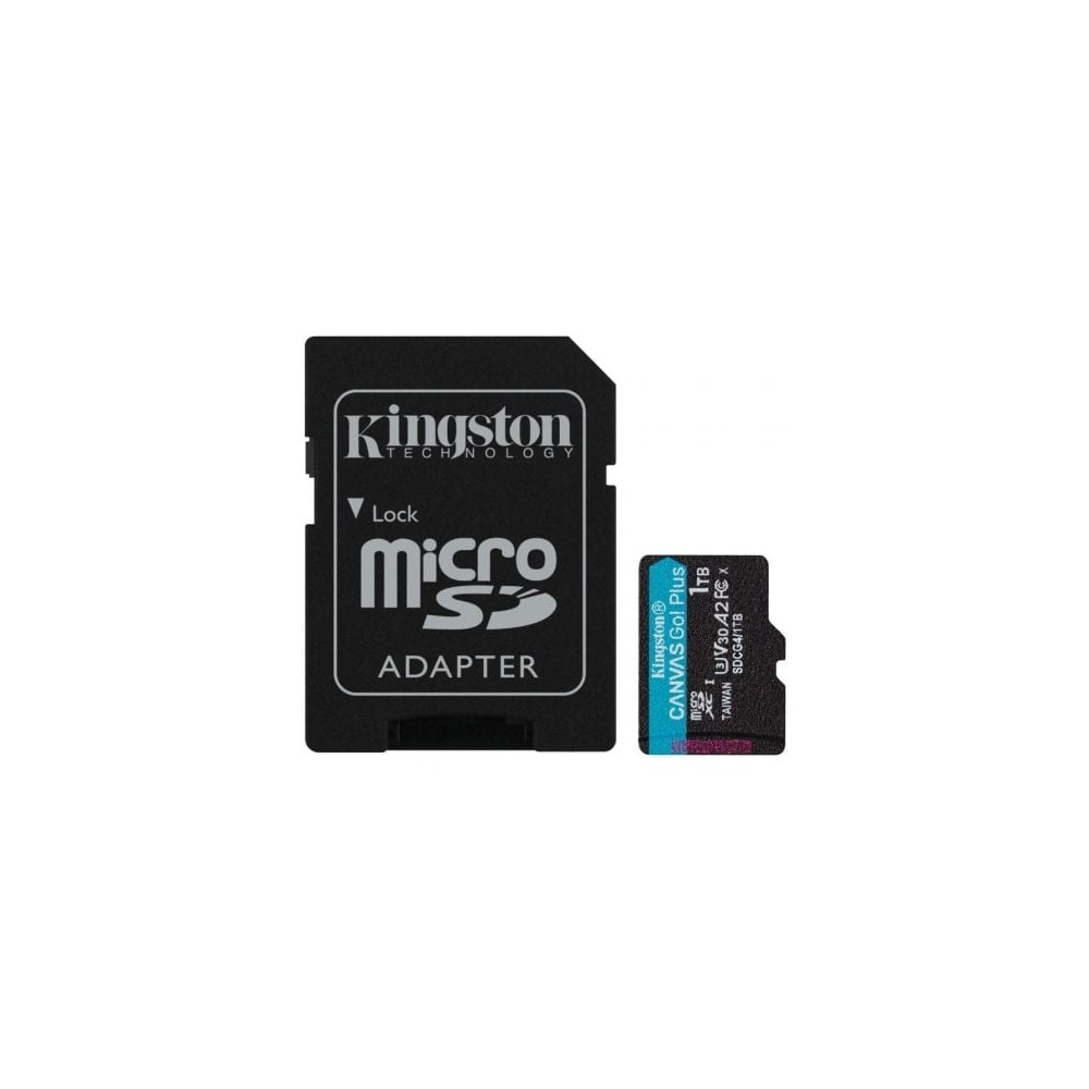 Tarjeta de Memoria Kingston CANVAS Go! Plus 1TB microSD XC con Adaptador/ Clase 10/ 200MBs | Tarjetas de Memoria