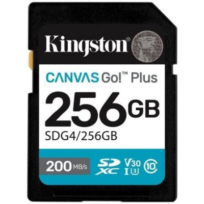 Tarjeta de Memoria Kingston CANVAS Go! Plus 256GB SD XC/ Clase 10/ 200MBs | Tarjetas de Memoria