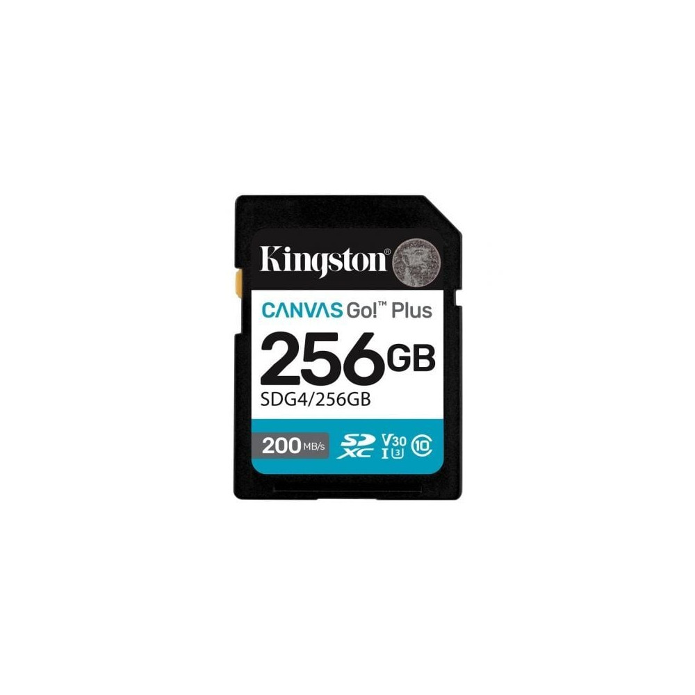 Tarjeta de Memoria Kingston CANVAS Go! Plus 256GB SD XC/ Clase 10/ 200MBs | Tarjetas de Memoria