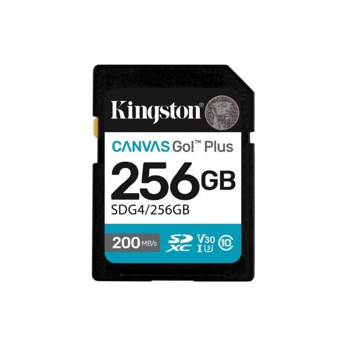Tarjeta de Memoria Kingston CANVAS Go! Plus 256GB SD XC/ Clase 10/ 200MBs | Tarjetas de Memoria