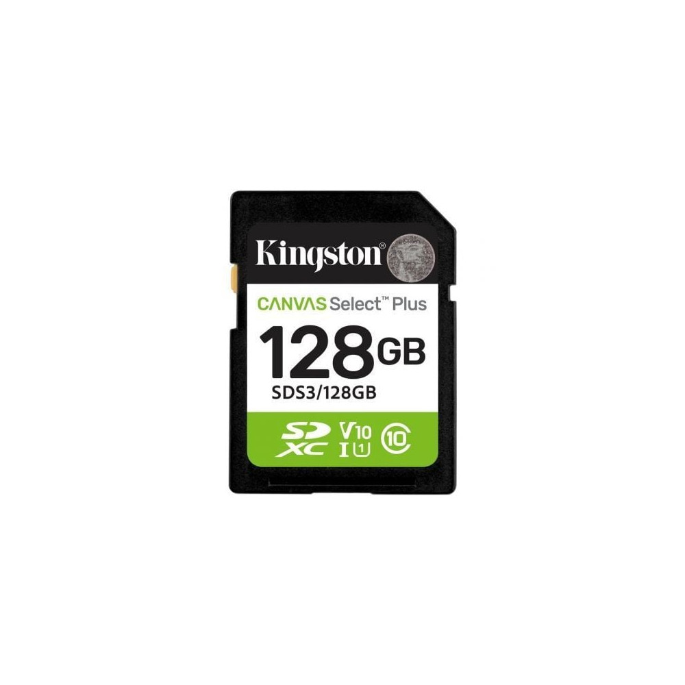 Tarjeta de Memoria Kingston CANVAS Select Plus 128GB SD XC/ Clase 10/ 150MBs | Tarjetas de Memoria