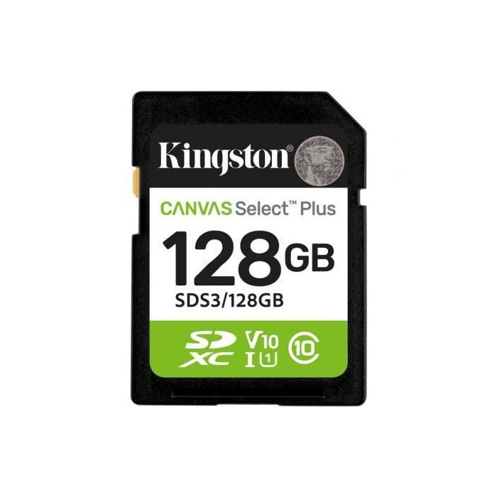 Tarjeta de Memoria Kingston CANVAS Select Plus 128GB SD XC/ Clase 10/ 150MBs | Tarjetas de Memoria