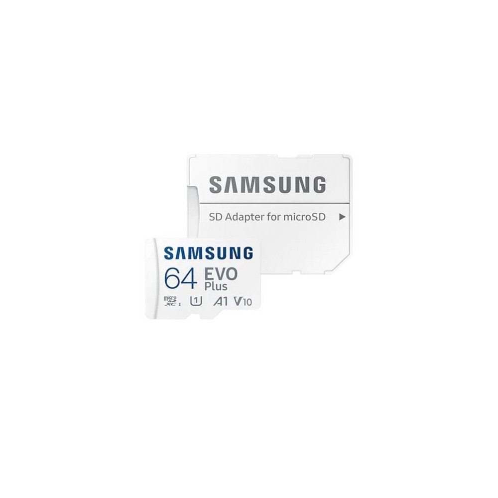 Tarjeta de Memoria Samsung EVO Plus 2023 64GB microSD XC con Adaptador/ Clase 10/ 160MBs | Tarjetas de Memoria