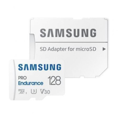 Tarjeta de Memoria Samsung Pro Endurance 128GB microSD XC con Adaptador/ Clase 10/ 100MBs | Tarjetas de Memoria