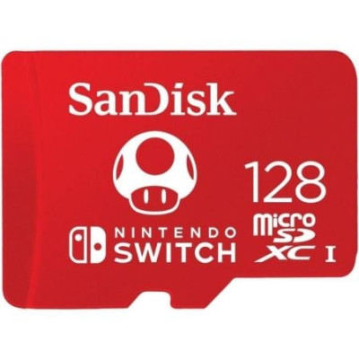 Tarjeta de Memoria SanDisk Nintendo Switch 128GB microSD XC UHS-I/ Clase 10/ 100MBs | Tarjetas de Memoria