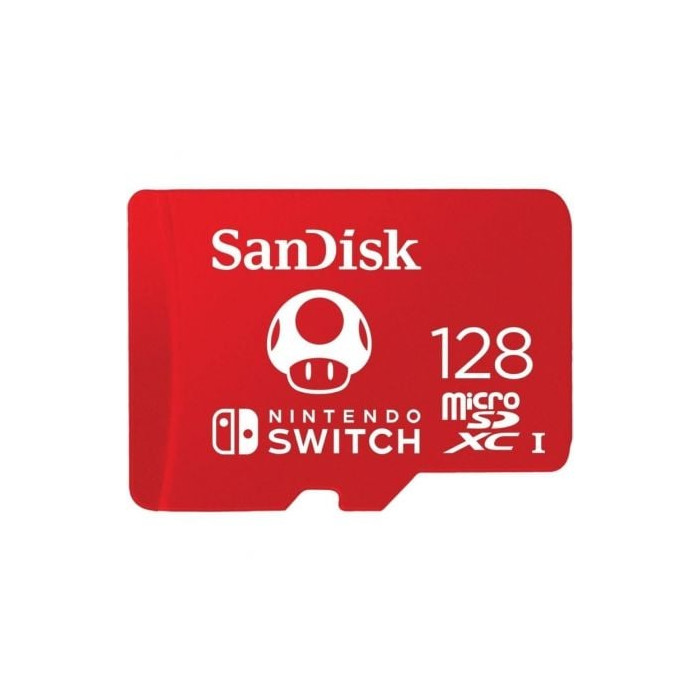 Tarjeta de Memoria SanDisk Nintendo Switch 128GB microSD XC UHS-I/ Clase 10/ 100MBs | Tarjetas de Memoria