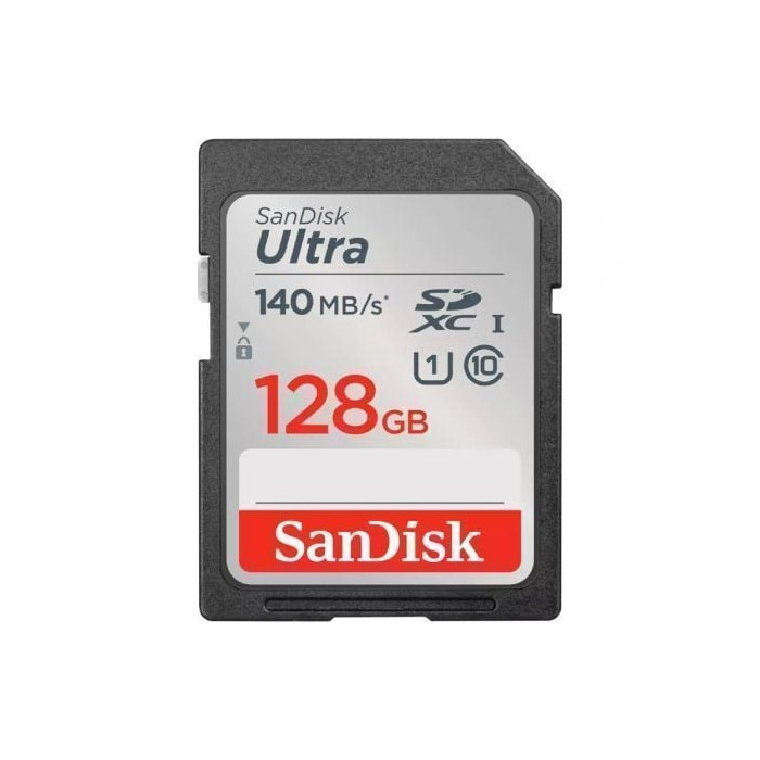 Tarjeta de Memoria SanDisk Ultra 128GB SD HC UHS-I - SDXC/ Clase 10/ 140MBs | Tarjetas de Memoria