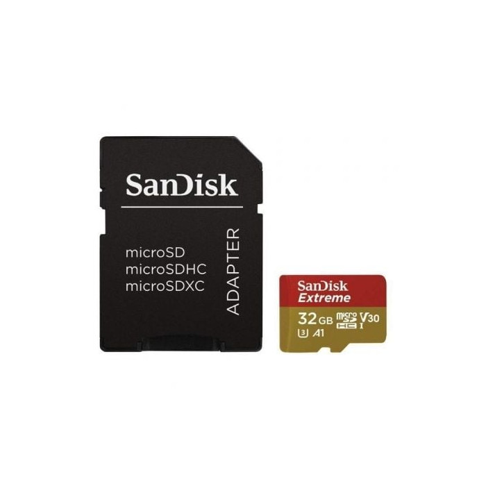 Tarjeta de Memoria SanDisk Extreme 32GB microSD HC UHS-I con Adaptador/ Clase 10/ 100MBs | Tarjetas de Memoria
