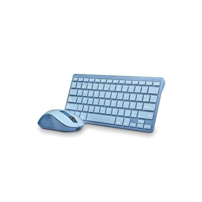 Teclado y Ratón Inalámbricos NGS Fantasy Kit Blue/ Azul | Teclados