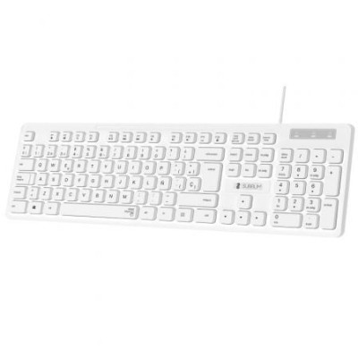 Teclado Subblim Business Slim Silencioso/ Blanco | Teclados