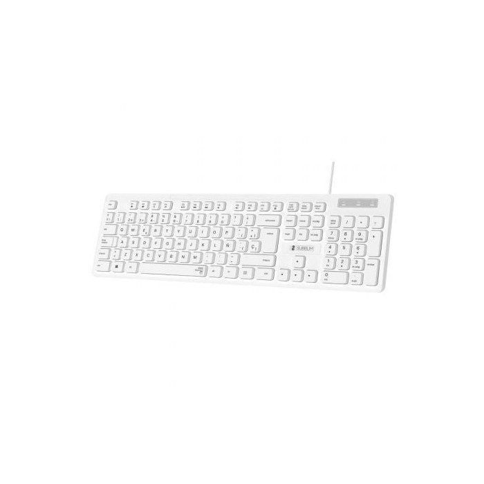 Teclado Subblim Business Slim Silencioso/ Blanco | Teclados