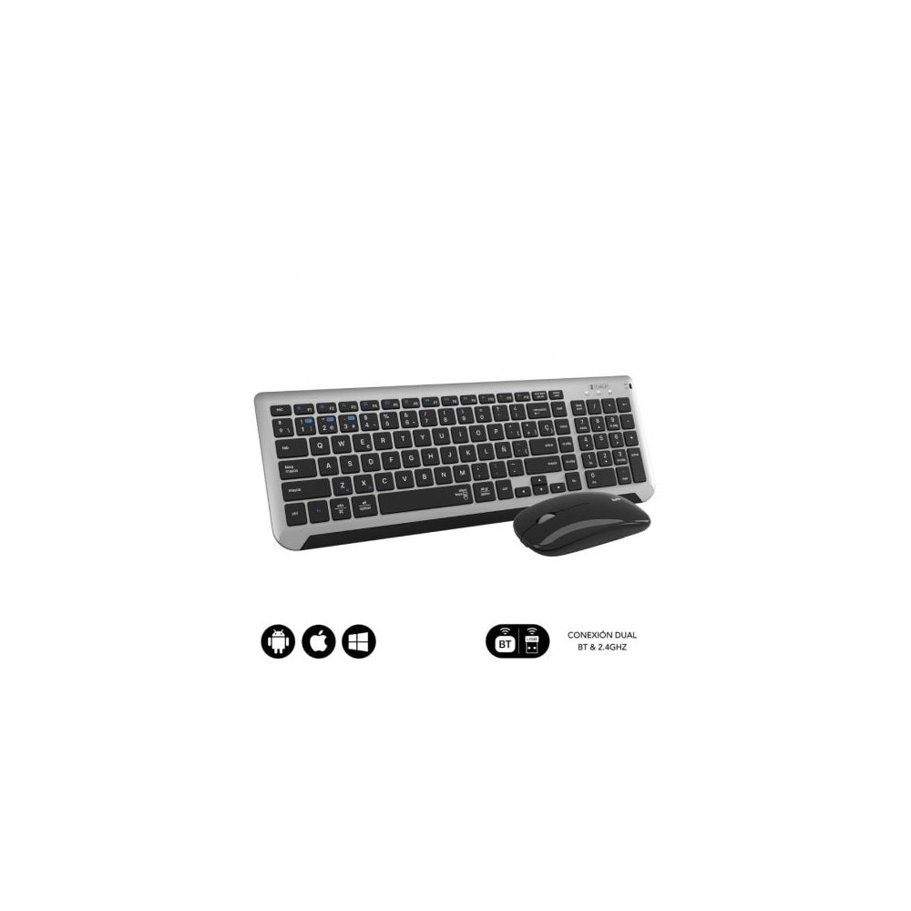 Teclado y Ratón Inalámbrico Subblim Combo Dual Prestige Extendido | Teclados