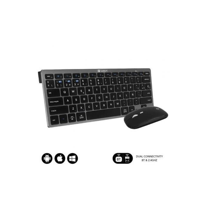 Teclado y Ratón Inalámbrico Subblim OCO020 Combo Multidispositivo Compacto/ Gris | Teclados