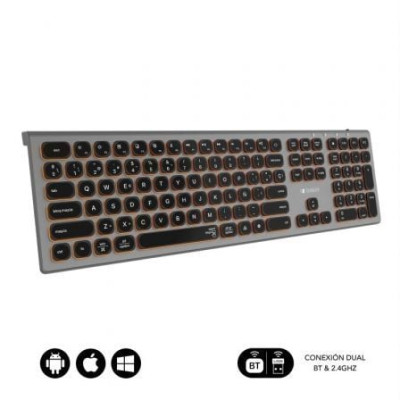 Teclado Inalámbrico Subblim Master/ Gris y Negro | Teclados
