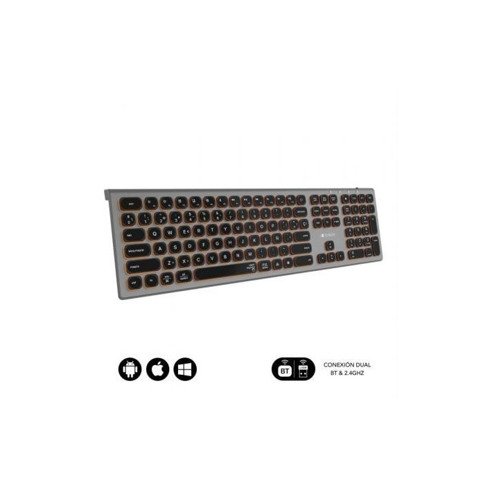 Teclado Inalámbrico Subblim Master/ Gris y Negro | Teclados