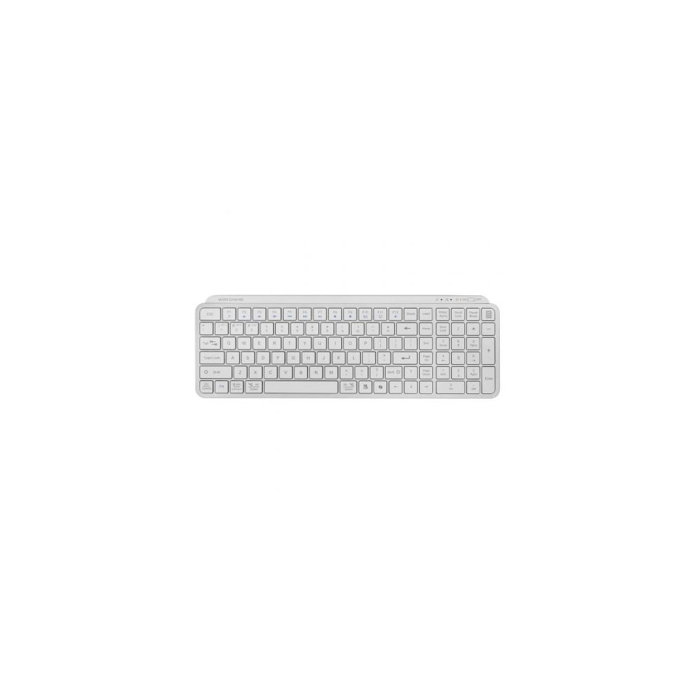 Teclado Compacto Inalámbrico Mars Gaming MK-SILENKEYS/ Blanco | Teclados