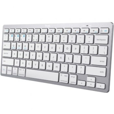 Teclado Compacto Inalámbrico Trust 24654/ Plata | Teclados