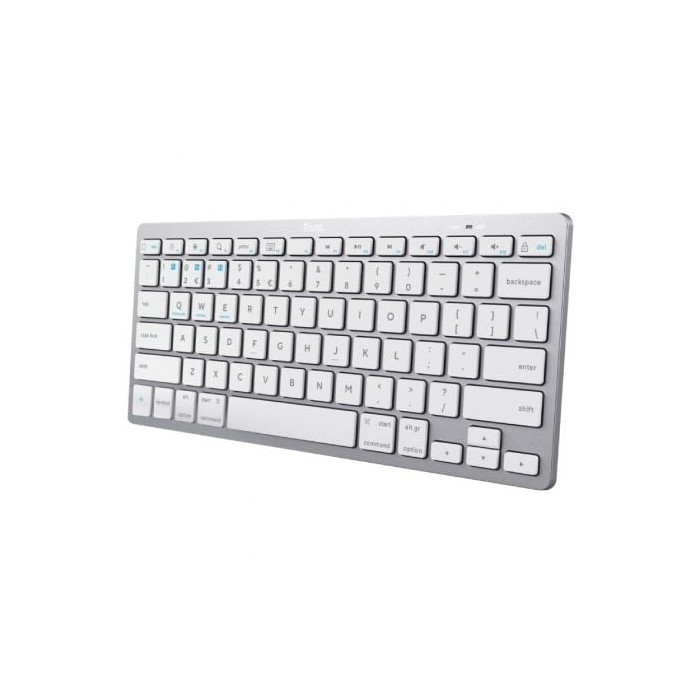 Teclado Compacto Inalámbrico Trust 24654/ Plata | Teclados