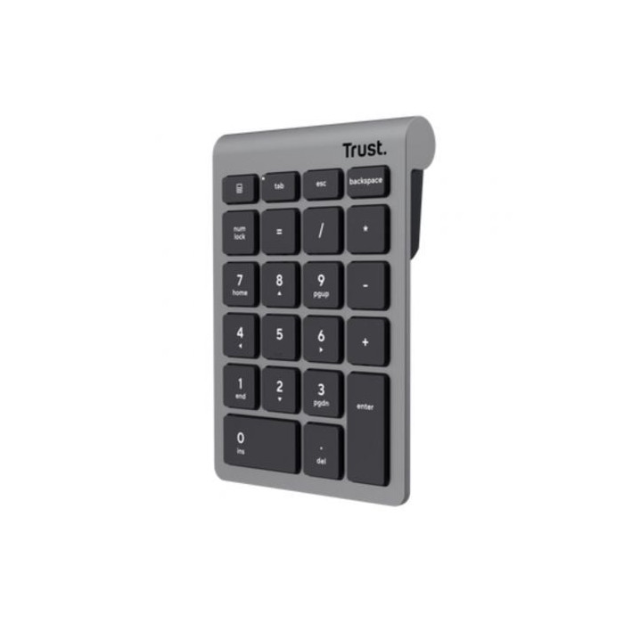 Teclado Numérico Inalámbrico Trust Xalas Wireless/ Plata | Teclados