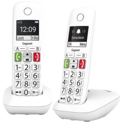 Teléfono Inalámbrico Gigaset E290/ Pack DUO/ Blanco | DECT