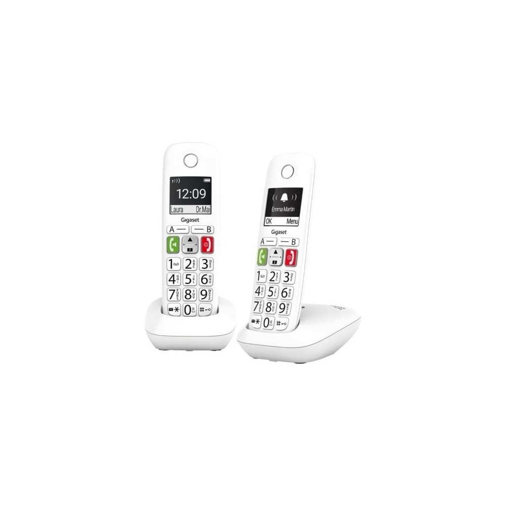 Teléfono Inalámbrico Gigaset E290/ Pack DUO/ Blanco | DECT