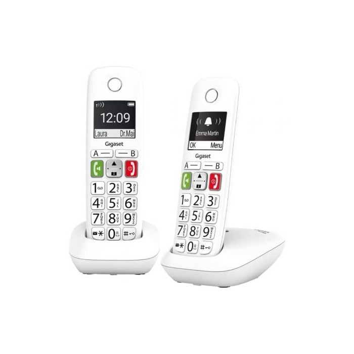 Teléfono Inalámbrico Gigaset E290/ Pack DUO/ Blanco | DECT