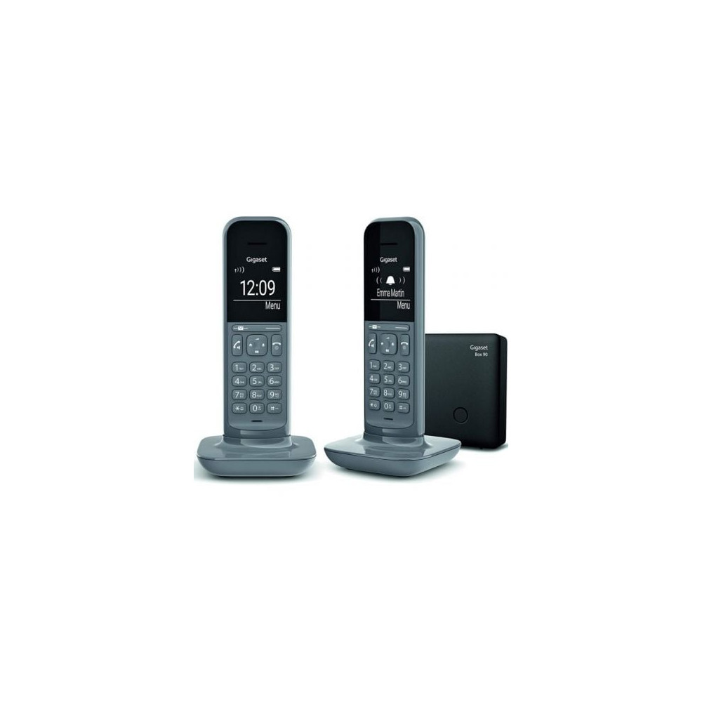 Teléfono Inalámbrico Gigaset CL390/ Pack DUO/ Gris | DECT