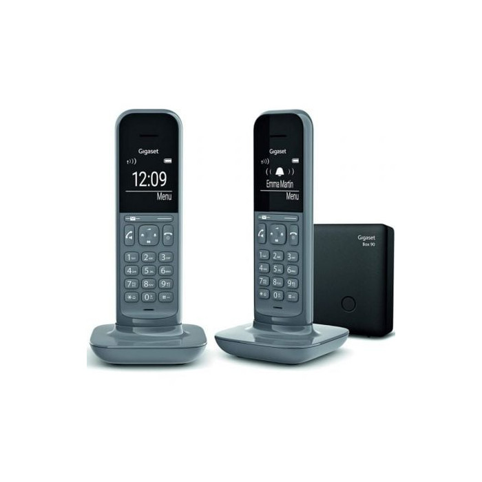 Teléfono Inalámbrico Gigaset CL390/ Pack DUO/ Gris | DECT