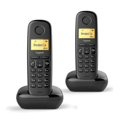 Teléfono Inalámbrico Gigaset A170/ Pack DUO/ Negro | DECT
