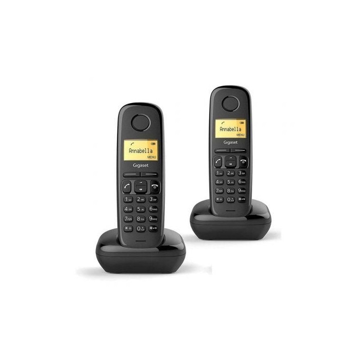 Teléfono Inalámbrico Gigaset A170/ Pack DUO/ Negro | DECT