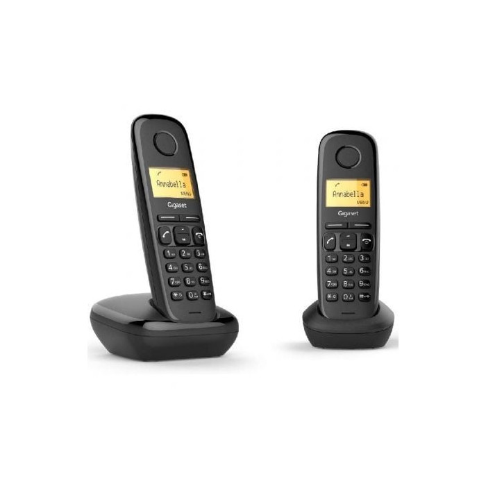 Teléfono Inalámbrico Gigaset A270/ Pack DUO/ Negro | DECT