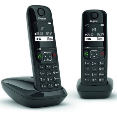 Teléfono Inalámbrico Gigaset AS690/ Pack DUO/ Negro | DECT